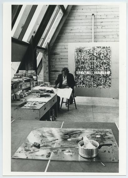 null Jean-Paul RIOPELLE (1923-2002), peintre, graveur et sculpteur québécois. Épreuve...