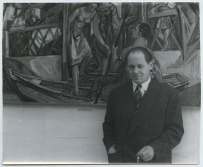null Paul BRAIG (1906-1972), peintre. Épreuve argentique d'époque, 13 x 16 cm. Cachet...