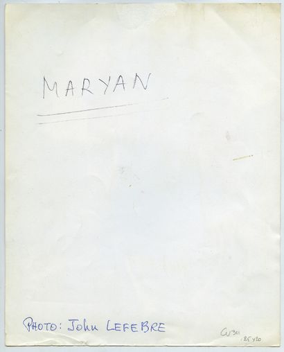 null Maryan S. MARYAN, né Pinchas BURSTEIN (1927-1977), peintre américain d'origine...