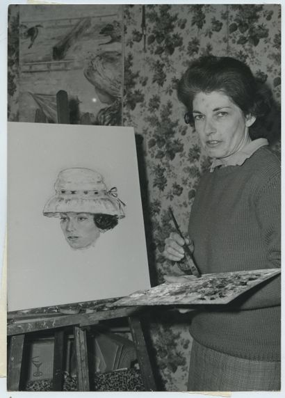null Gisèle BELLEUD (1921-2019), artiste peinte et lithographe, ancien modèle de...