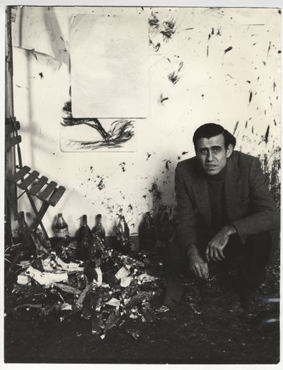 null Constantin BYZANTIOS (1924-2007), peintre grec. Épreuve argentique d'époque,...