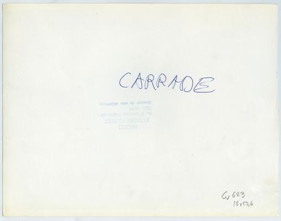 null Michel CARRADE (né en 1923), peintre. Épreuve argentique d'époque, 18 x 23,6...