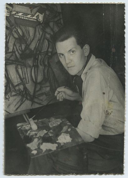 null Ladislas KIJNO (1921-2012), peintre d'origine polonaise. Épreuve argentique...