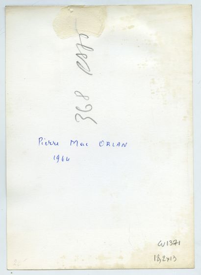 null Pierre MAC ORLAN (1882-1970), écrivain. Épreuve argentique d'époque, 18,2 x...
