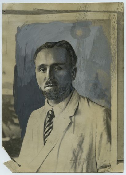 null Robert KAMMEREV (1882-1965), peintre. Épreuve argentique d'époque, 18 x 12,8...
