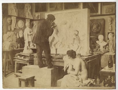 null Édouard DANTAN (1848-1897), peintre et sculpteur. Épreuve argentique d'époque...