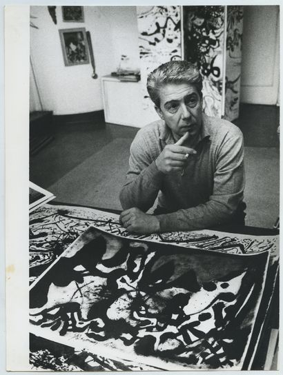 null Mario PRASSINOS (1916-1985), peintre non figuratif d'origine grecque. Épreuve...