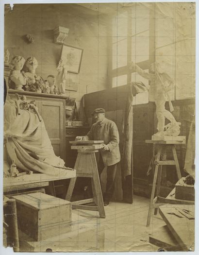 null Édouard DANTAN (1848-1897), peintre et sculpteur. Épreuve argentique d'époque,...