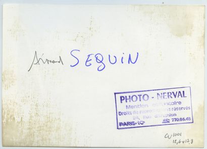 null Armand SEGUIN (xxe), peintre. Épreuve argentique d'époque, 12,6 x 17,8 cm. Cachet...