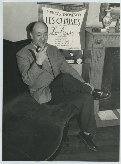 null Eugène IONESCO (1909-1994), dramaturge et écrivain roumano-français. Épreuve...