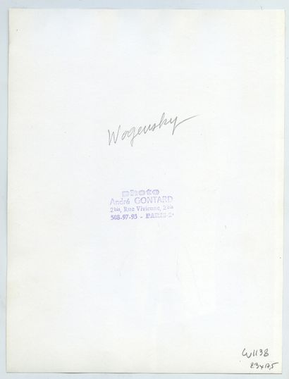 null Robert WOGENSKY (1919-2019), peintre et graveur. Épreuve argentique d'époque,...