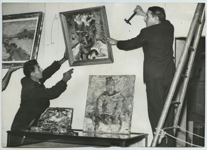 null Jean BADEUIL (décédé en 1936), peintre. Épreuve argentique d'époque, 12,6 x...