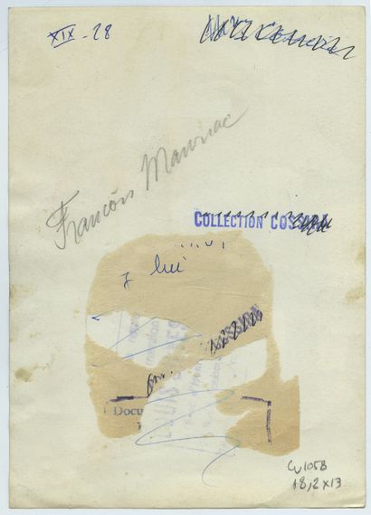 null François MAURIAC (1885-1970), écrivain. Épreuve argentique d'époque, 18,2 x...