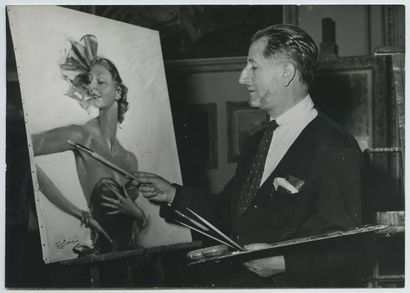 null Jean Gabriel DOMERGUE (1889-1962), peintre et graveur. Épreuve argentique d'époque,...