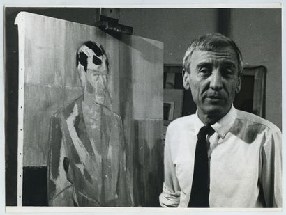 null Daniel RAVEL (1915-2002), peintre. Épreuve argentique d'époque, 18 x 24 cm....