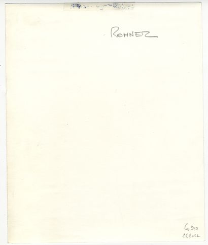 null Georges ROHNER (1913-2000), peintre. Épreuve argentique d'époque, 26,8 x 22...
