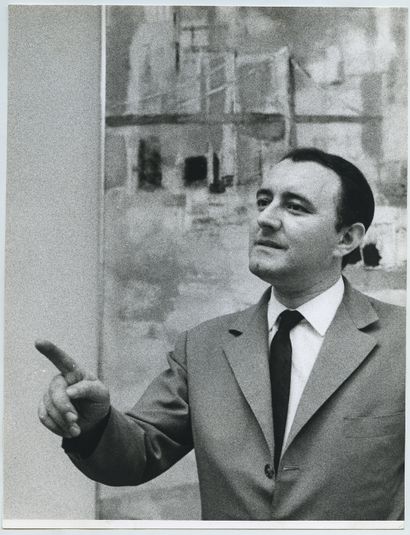null Paul GUIRAMAND (1926-2007), peintre et graveur. Épreuve argentique d'époque,...