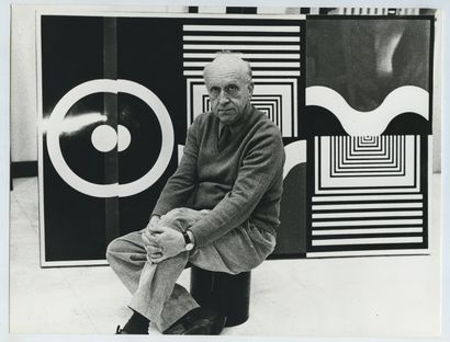 null Nicolas SCHÔFFER (1912-1992), sculpteur et plasticien d'origine hongroise. Épreuve...