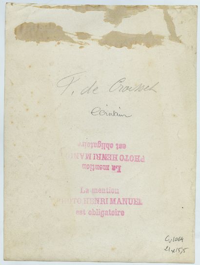 null Francis de CROISSET (1877-1937), auteur dramatique, romancier et librettiste....