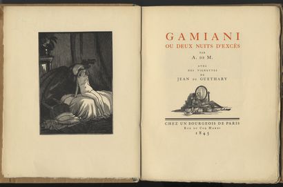 null [4 ENCRES ORIGINALES de Jean-Gabriel DARAGNÈS] A. de M. Gamiani ou deux nuits...