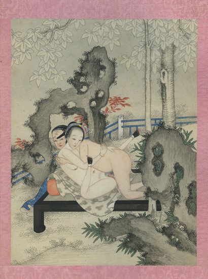 null CHINA. The Tree of Life, late 19th century. 12 original watercolors mounted...