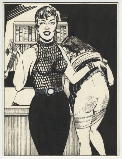 null [Artistes américains non identifiés]. Scènes de domination, vers 1950. 10 dessins...