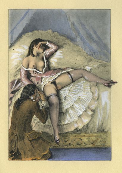 null ORIGINAL DRAWING BY PAUL-ÉMILE BÉCAT] John CLELAND. Memoirs of Fanny Hill. Translated...