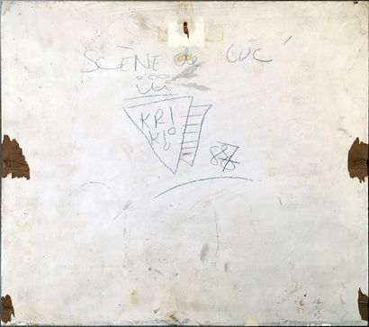 null KRIKI (Christian VALLÉE), born in 1965. The telephone rings, 1987. Oil on panel,...