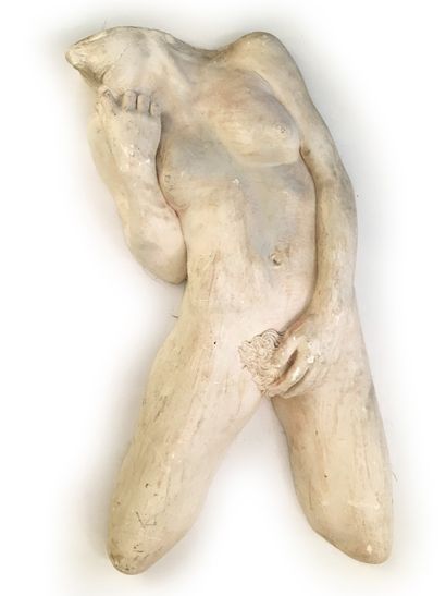 null DEJAY. The Intimate Caress, 1975. Original plaster, 91 x 45 x 15 cm. Attached:...