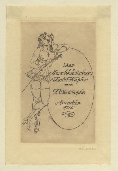 null Franz CHRISTOPHE (1875-1946). Das Naschkästchen [The Candy Shop]. Zwölf kupfer,...