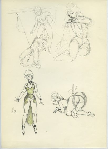 null JIM (1918-1964). 40 sketches, 29.7 x 21 cm. Provenance: Galerie HumuS, Lausanne....