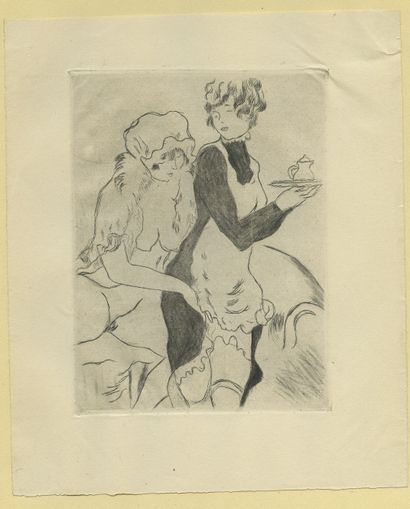 null Otto SCHOFF (1884-1938). Mute publisher's portfolio 31 x 24 cm, containing 6...