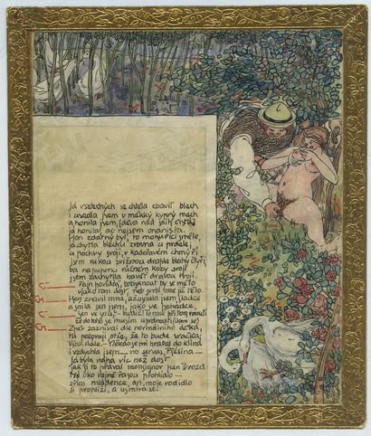 null CURIOSA [Unidentified artist]. Princessa Schampulicka, Prague, ca. 1900. Manuscript...