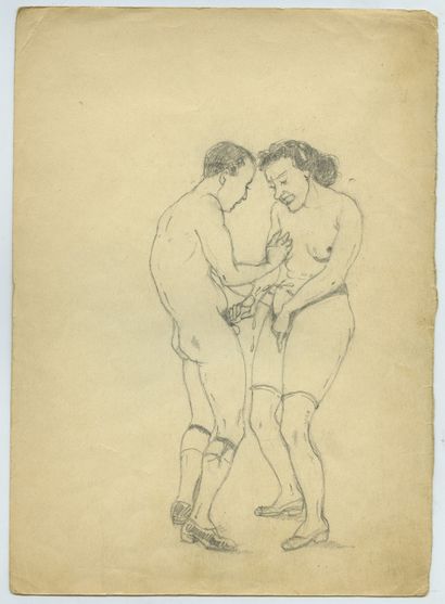 null CURIOSA [Artiste hongrois non identifié]. Scènes de couple et divers, vers 1950....