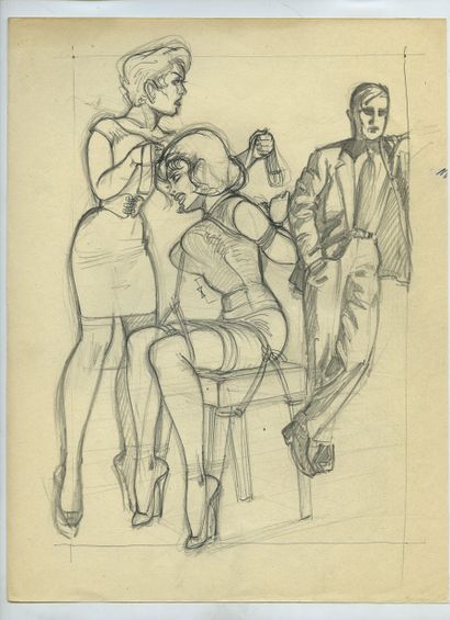 null JIM (1918-1964). 21 sketches, various sizes. Provenance: HumuS Gallery, Lausanne....