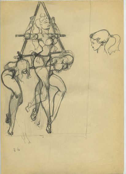 null JIM (1918-1964). 27 esquisses, 29,7 x 21 cm. Provenance : Galerie HumuS, Lausanne....