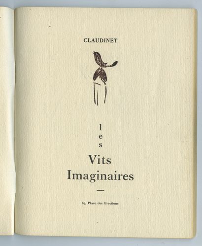 null [Claude ROGER-MARX – André DUNOYER de SÉGONZAC] CLAUDINET. Les Vits imaginaires....