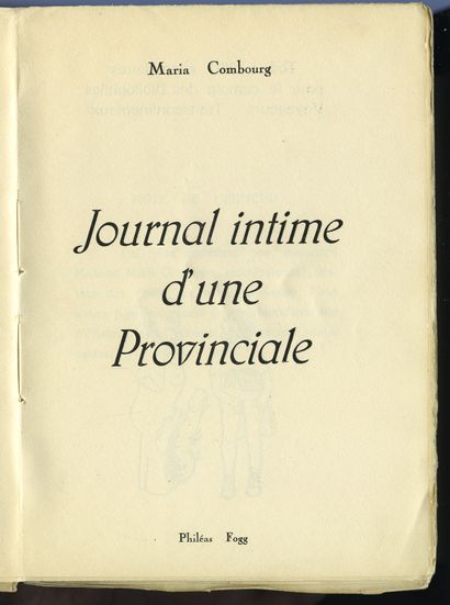 null [Yves TANGUY] Maria COMBOURG. Journal intime d’une provinciale. Phileas Fogg...