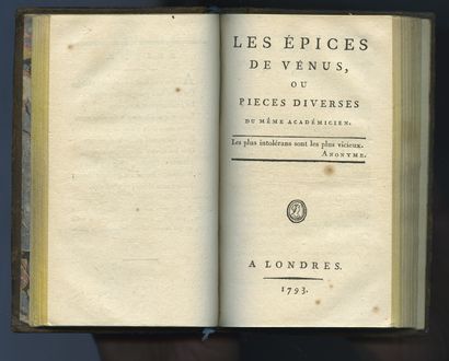 null CURIOSA. ANDRÉA de NERCIAT]. Le Doctorat in-promptu . Paris] 1788. ln-12 of...