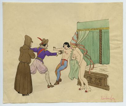 null [Artiste hongrois non identifié]. Obsessions et obscénités, vers 1930. 25 dessins...