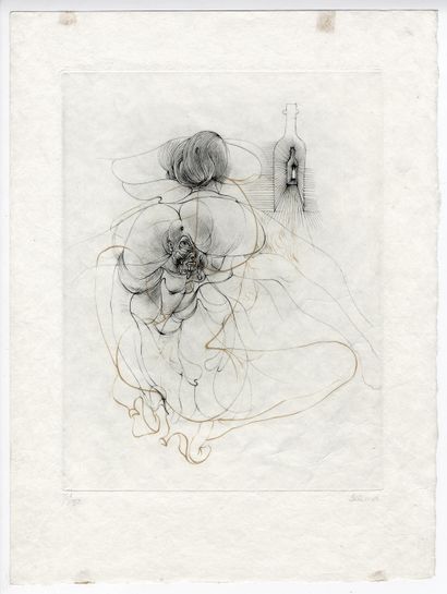 null Hans BELLMER. Small treatise on morality, ca. 1960. Engraving on Japan, covered...