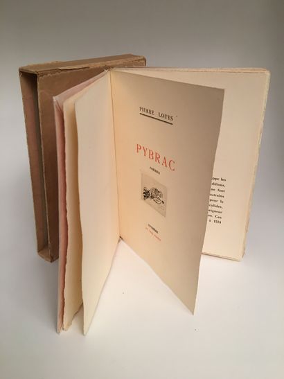 null Pierre LOUŸS. Pybrac, poésies. Cythère, Au Coq Hardi [René Bonnel], 1927. In-16...