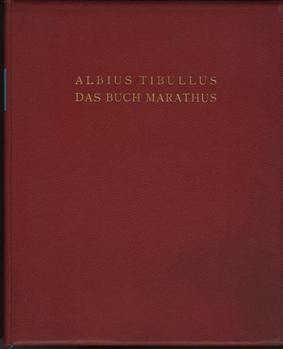 null Albius TIBULLUS - [OTTO SCHOFF]. Das Buch marathus, Elegiee n der Knabenliebe,...
