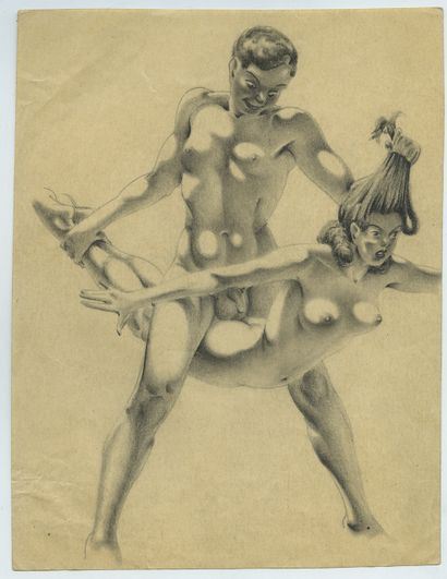 null Unidentified Hungarian Artist]. Obsessions and obscenities, circa 1930. 25 pencil...