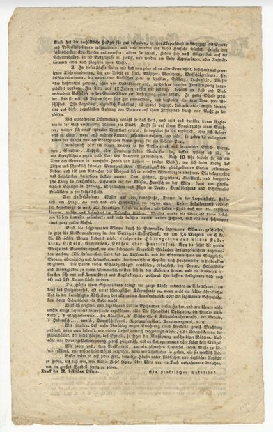 null PROSTITUTION, VIENNA]. Bordell Hausses in Wien, 19th century. Double-sided leaflet...