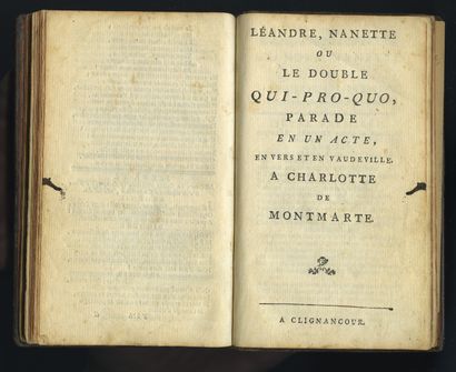 null [Gaillard Theatre] The Bordel or The Punished Fool. Pousse-fort, 1775. In-12...