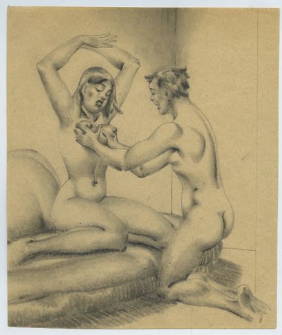 null Unidentified Hungarian Artist]. Obsessions and obscenities, circa 1930. 25 pencil...