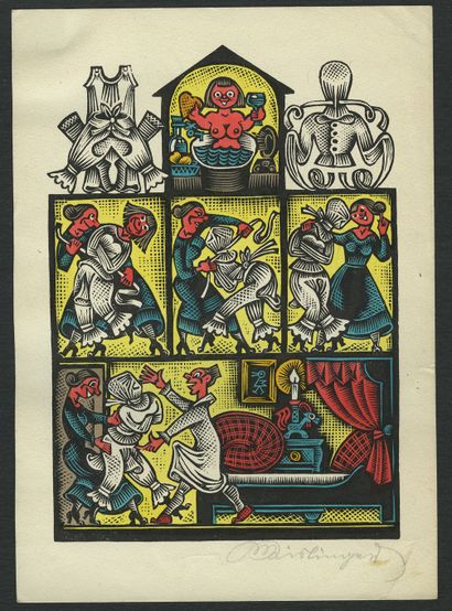 null Rezsö BALAZSFY & others]. Ex-libris, 20th century. Album in-4, Italian style,...