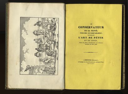 null [SCATOLOGIE]. [Gustave BRUNET (1805-1896)]. Le Conservateur de la santé, imprimé...