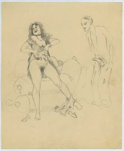 null Hungarian Artists, Unidentified]. Genre scenes and nude studies, circa 1930....